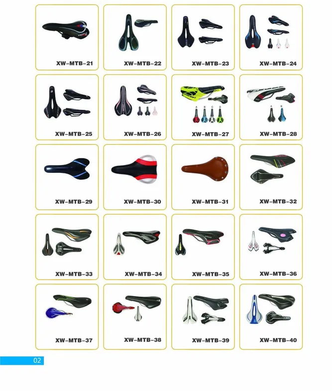 Bicycle Saddles — XINWANG CYCLE spare parts catalogue page 02