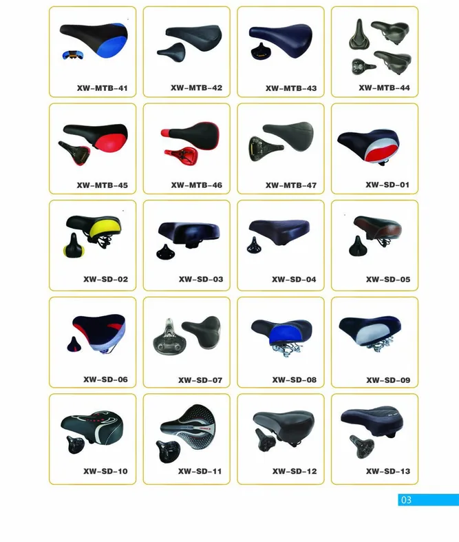 Bicycle Saddles — XINWANG CYCLE spare parts catalogue page 03