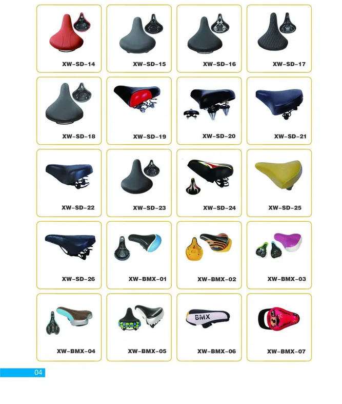 Bicycle Saddles — XINWANG CYCLE spare parts catalogue page 04