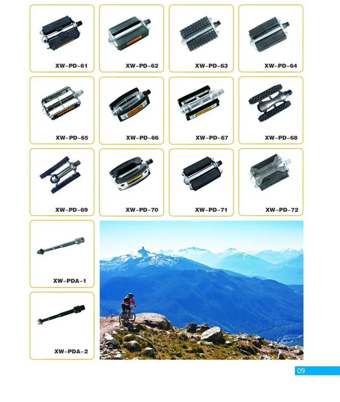 Bicycle Pedals and Pedal Axles — XINWANG CYCLE spare parts catalogue page 09