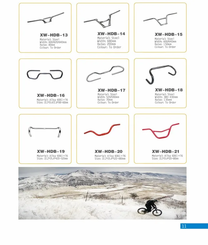 Bicycle Handlebars — XINWANG CYCLE spare parts catalogue page 11