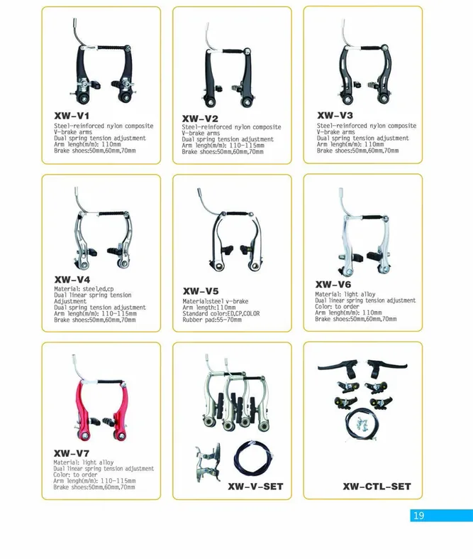 V-Brakes and Brake Sets — XINWANG CYCLE spare parts catalogue page 19
