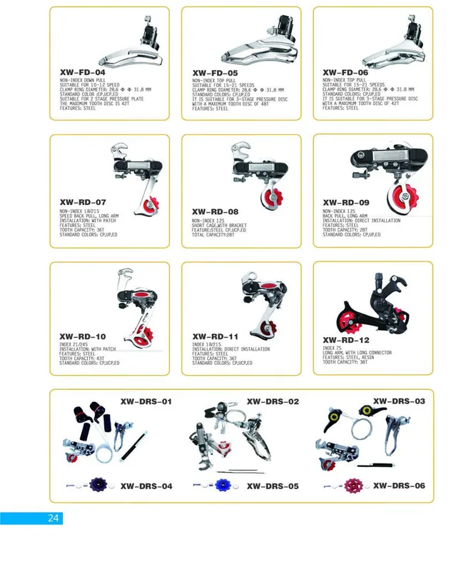 Front and Rear Derailleurs — XINWANG CYCLE spare parts catalogue page 24