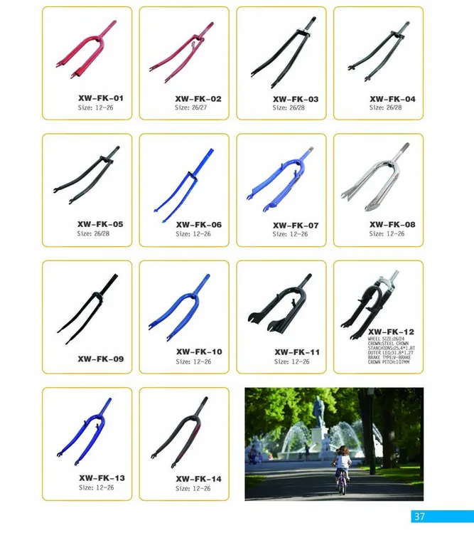 Bicycle Forks — XINWANG CYCLE spare parts catalogue page 37