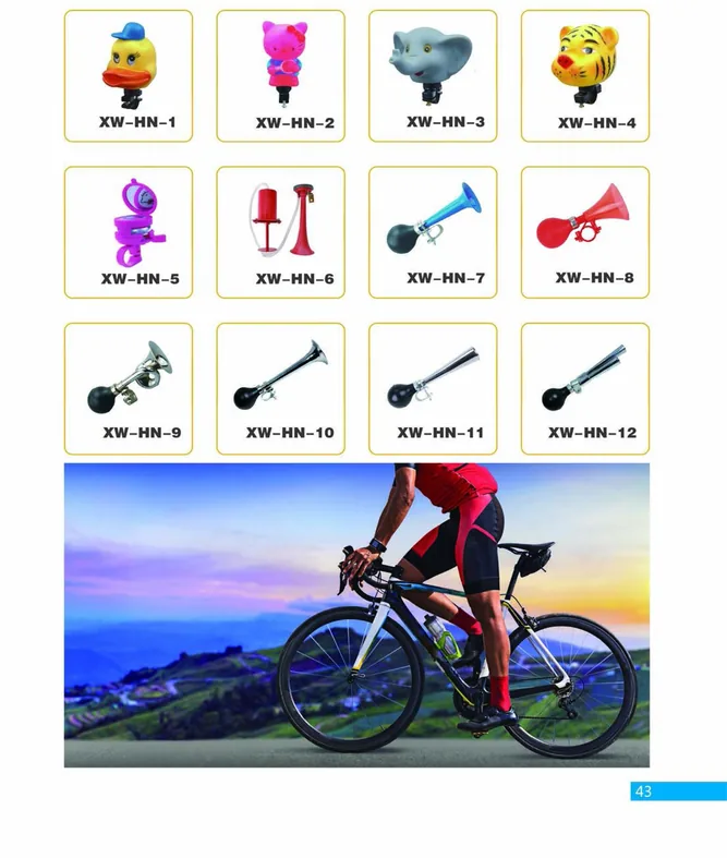Bicycle Bulb Horns and Animal Horns — XINWANG CYCLE spare parts catalogue page 43