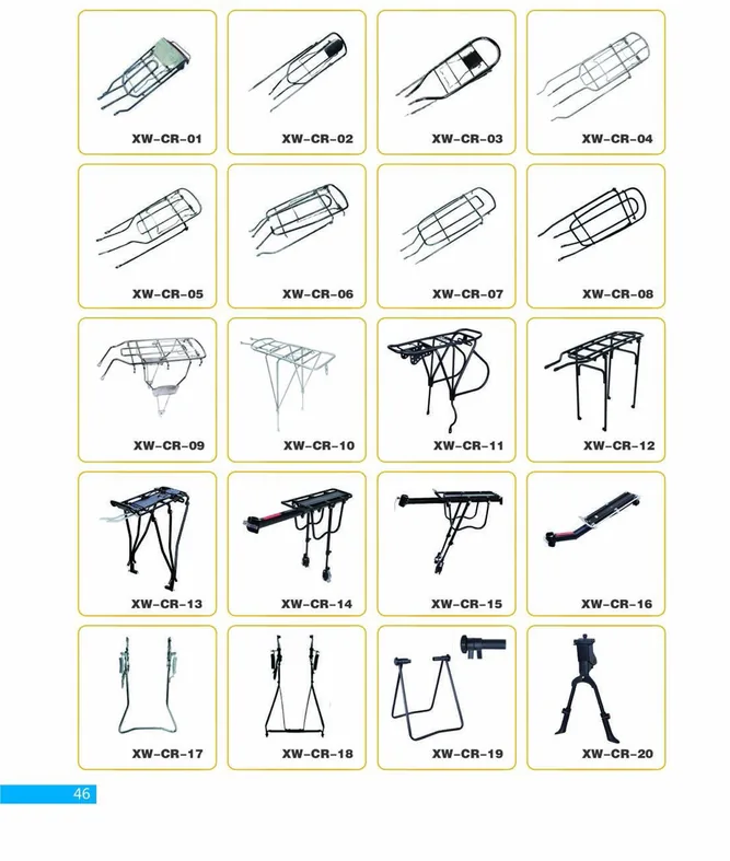 Rear Carriers and Display Stands — XINWANG CYCLE spare parts catalogue page 46