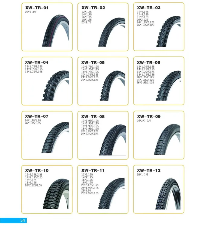 Bicycle Tires — XINWANG CYCLE spare parts catalogue page 54