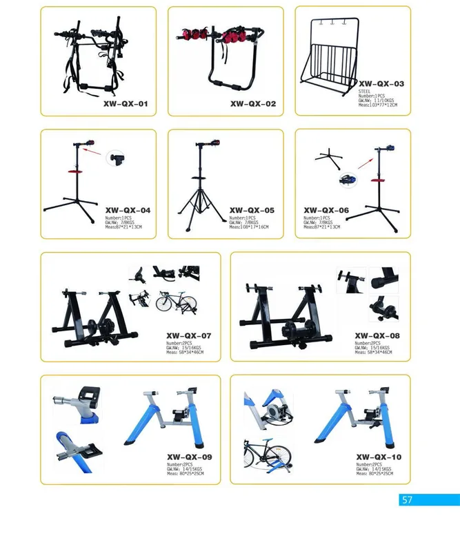 Bicycle Carrier, Repair and Training Stands — XINWANG CYCLE spare parts catalogue page 57