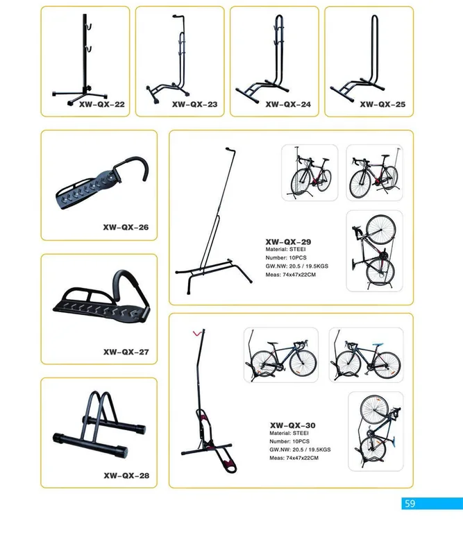 Bicycle Floor Stands and Vertical Racks — XINWANG CYCLE spare parts catalogue page 59
